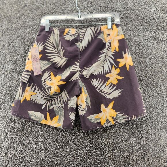 6/$30 Raya Sun small NWT brown floral boarding shorts - Picture 4 of 10